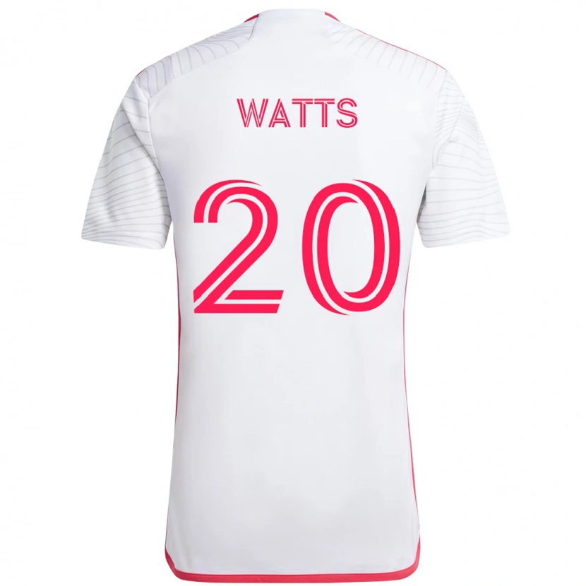Danxen Heren Akil Watts #20 Wit Magenta Uitshirt Uittenue 2025/26 T-Shirt