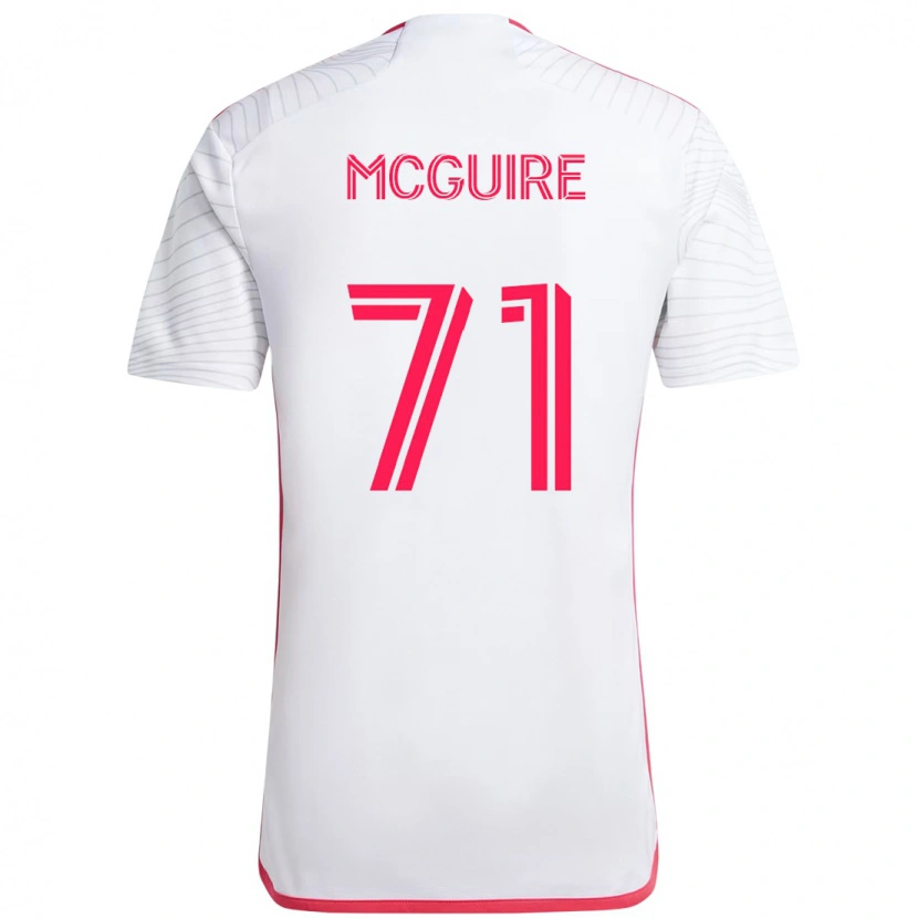 Danxen Heren Nolan Mcguire #71 Wit Magenta Uitshirt Uittenue 2025/26 T-Shirt