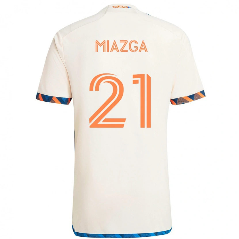 Danxen Heren Matt Miazga #21 Wit Blauw Oranje Uitshirt Uittenue 2025/26 T-Shirt