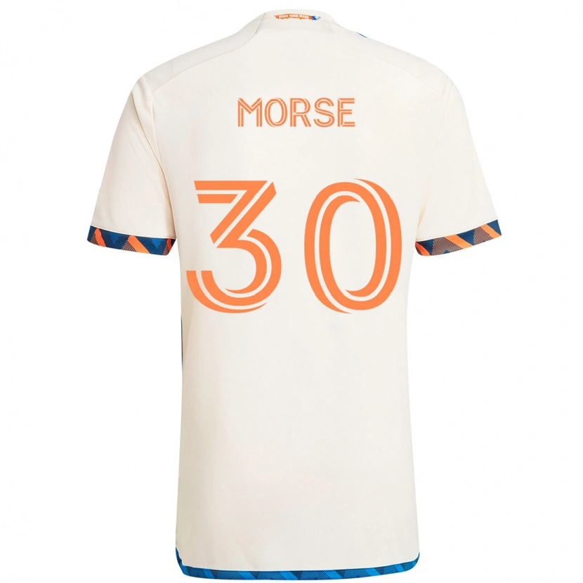 Danxen Heren Hunter Morse #30 Wit Blauw Oranje Uitshirt Uittenue 2025/26 T-Shirt