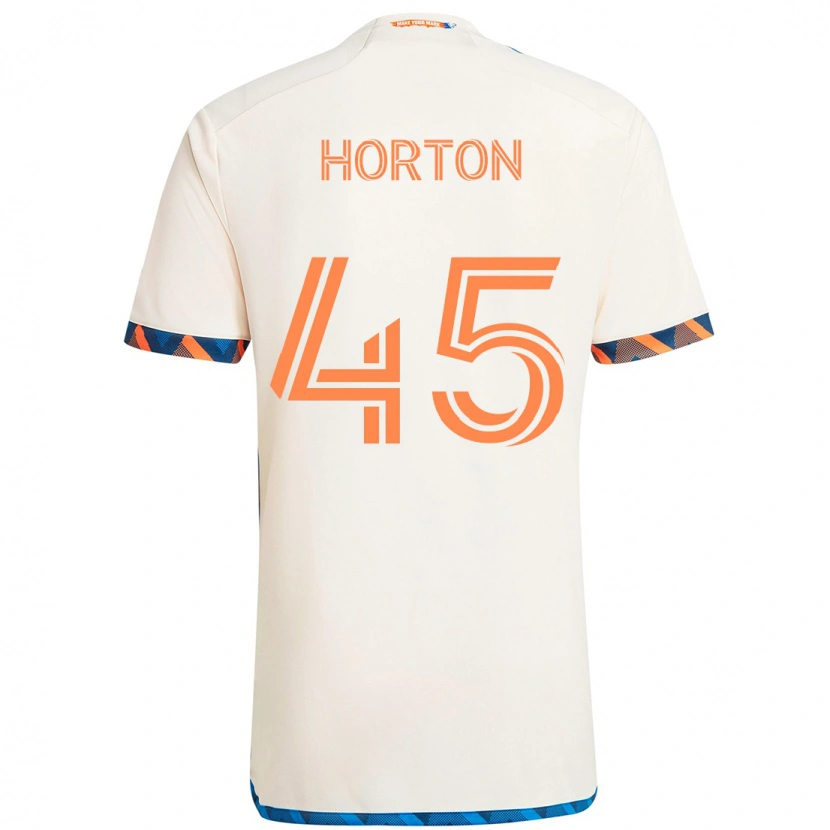 Danxen Heren Philip Horton #45 Wit Blauw Oranje Uitshirt Uittenue 2025/26 T-Shirt