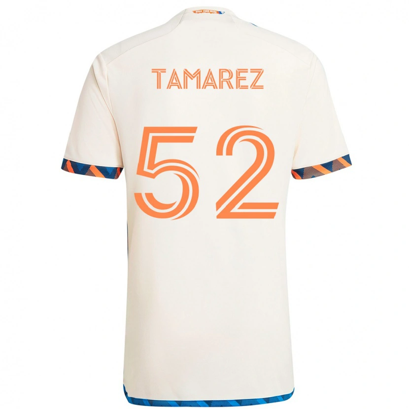Danxen Heren Lucas Tamarez #52 Wit Blauw Oranje Uitshirt Uittenue 2025/26 T-Shirt