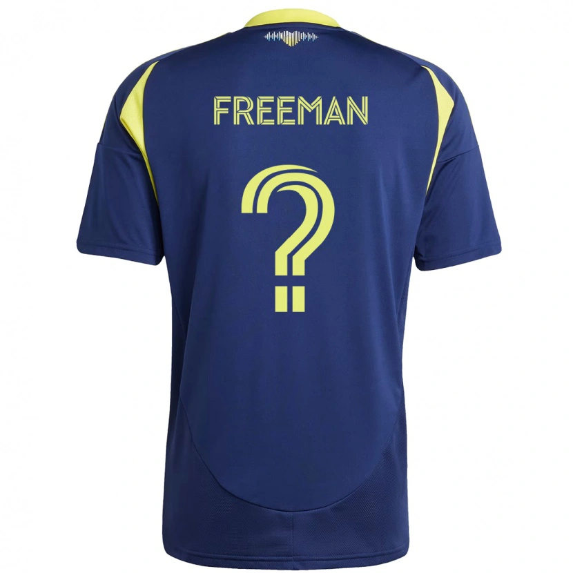 Danxen Heren Tyler Freeman #0 Marineblauw Geel Uitshirt Uittenue 2025/26 T-Shirt