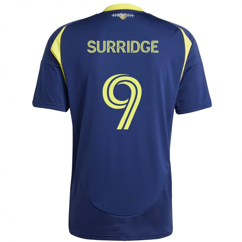 Danxen Heren Sam Surridge #9 Marineblauw Geel Uitshirt Uittenue 2025/26 T-Shirt