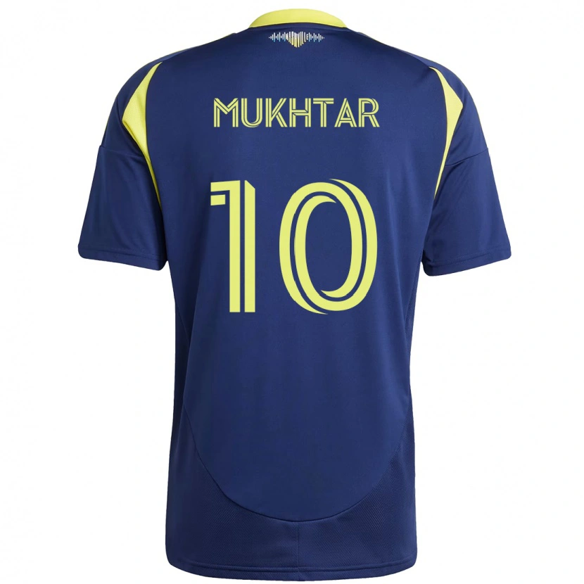 Danxen Heren Hany Mukhtar #10 Marineblauw Geel Uitshirt Uittenue 2025/26 T-Shirt