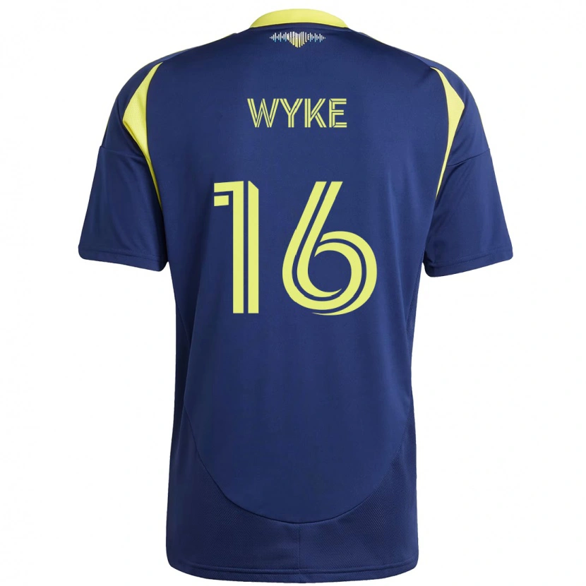 Danxen Heren Laurence Wyke #16 Marineblauw Geel Uitshirt Uittenue 2025/26 T-Shirt