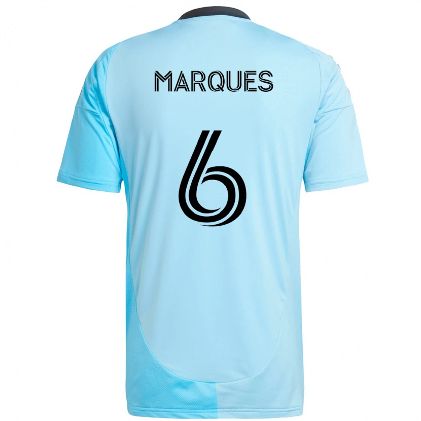 Danxen Heren Mikael Marqués #6 Hemelsblauw Uitshirt Uittenue 2025/26 T-Shirt