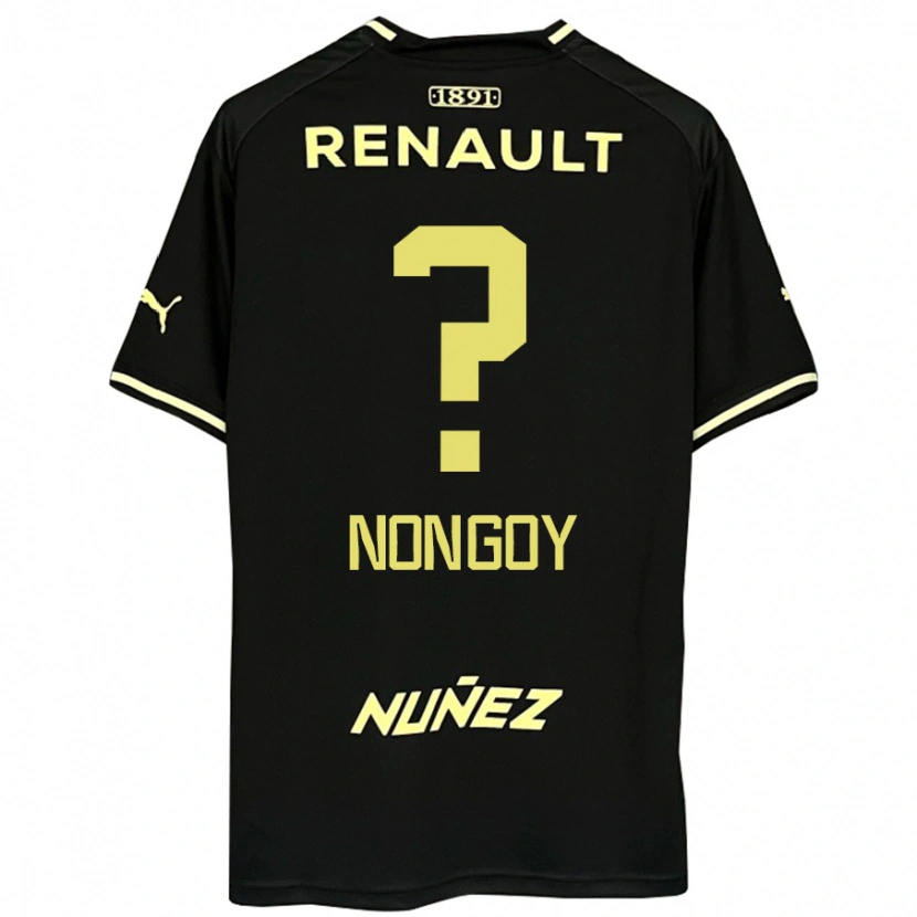 Danxen Heren Pablo Nongoy #0 Zwart Geel Uitshirt Uittenue 2025/26 T-Shirt