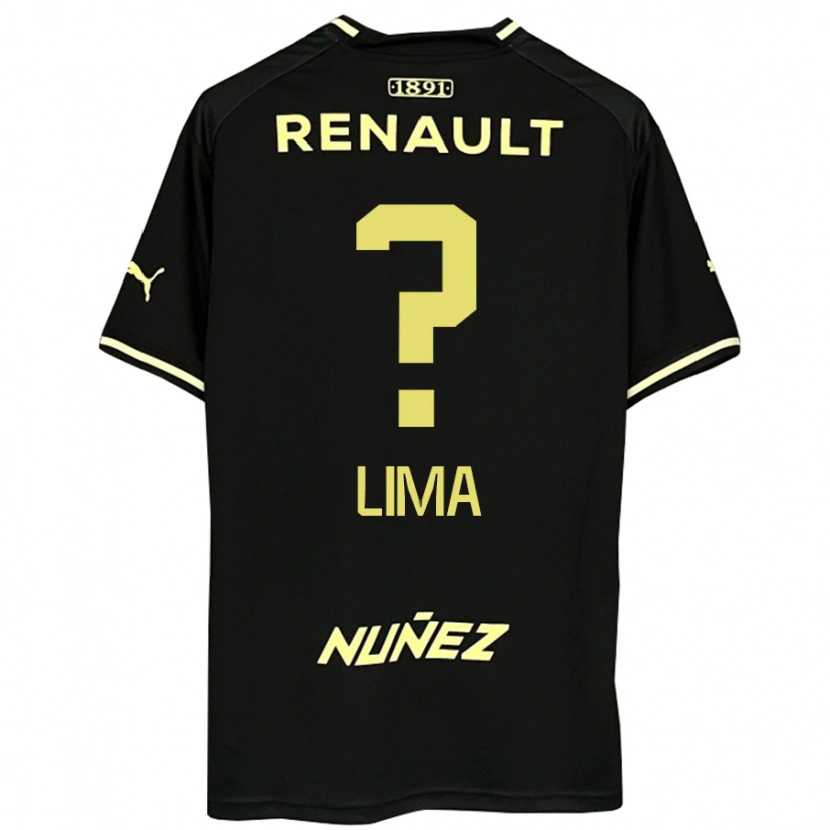 Danxen Heren Jhonatan Lima #0 Zwart Geel Uitshirt Uittenue 2025/26 T-Shirt