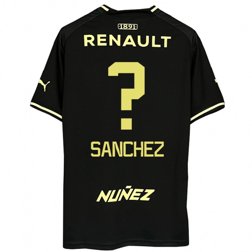 Danxen Heren Juan Sanchez #0 Zwart Geel Uitshirt Uittenue 2025/26 T-Shirt