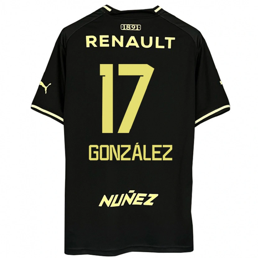 Danxen Heren Luciano González #17 Zwart Geel Uitshirt Uittenue 2025/26 T-Shirt