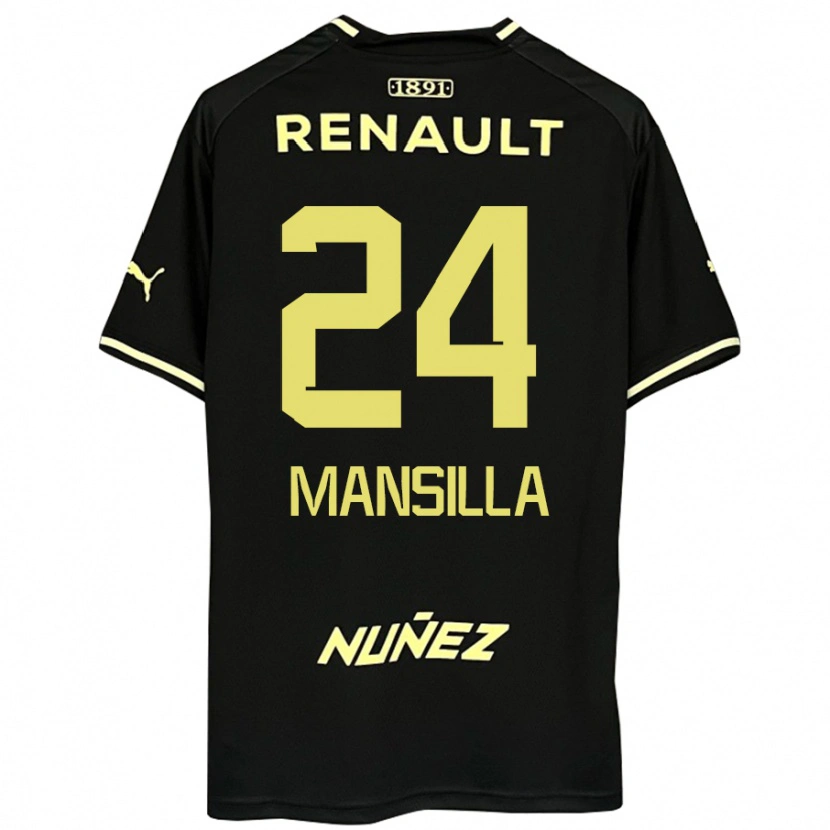 Danxen Heren Brian Mansilla #24 Zwart Geel Uitshirt Uittenue 2025/26 T-Shirt