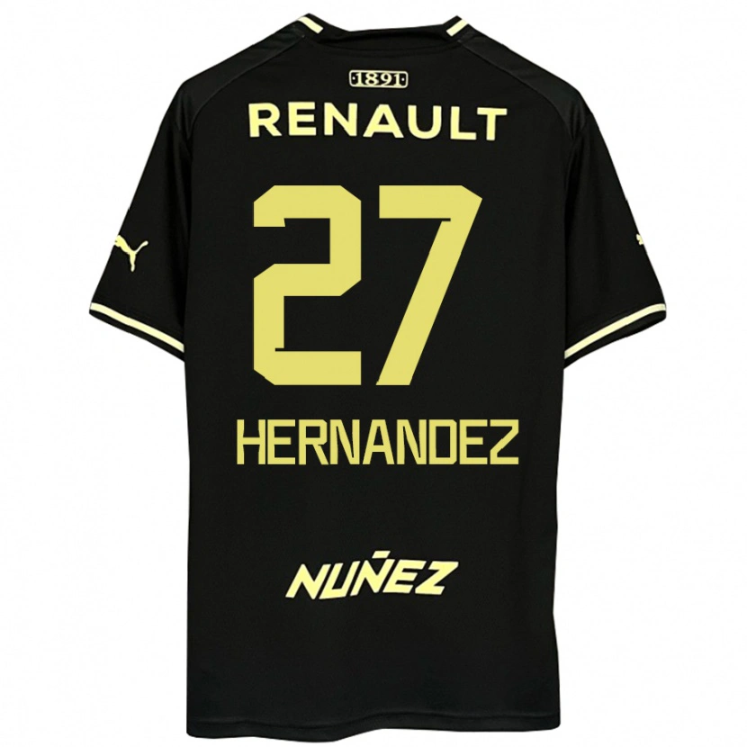 Danxen Heren Lucas Hernández #27 Zwart Geel Uitshirt Uittenue 2025/26 T-Shirt