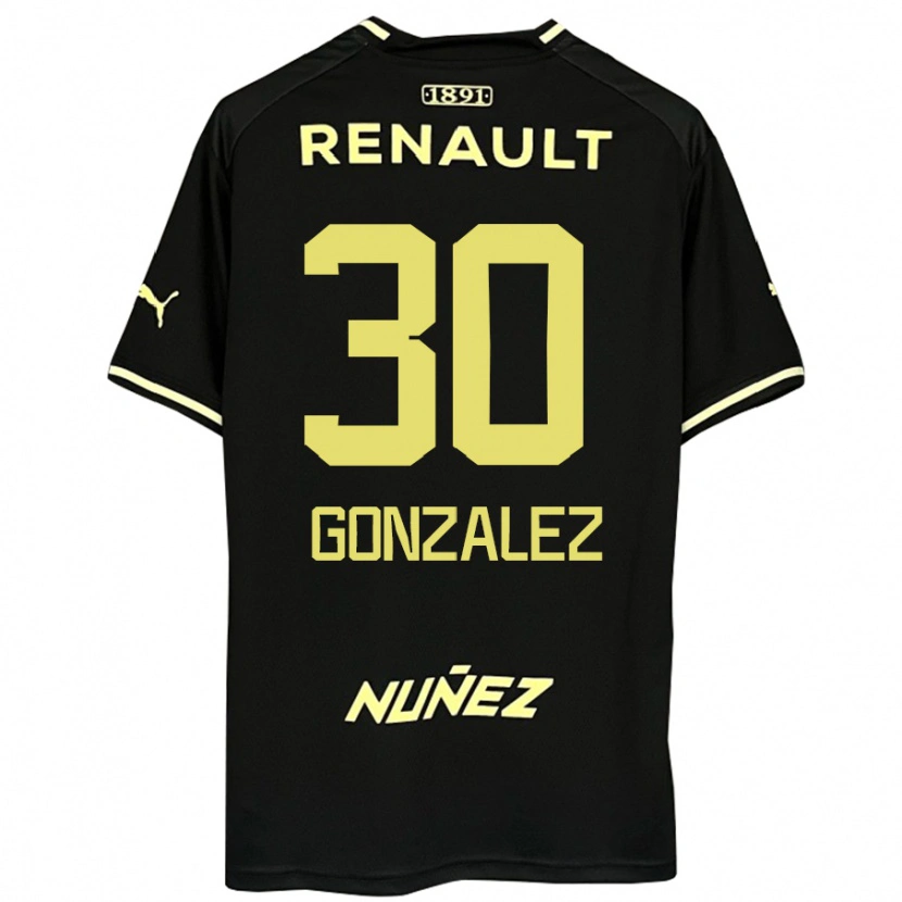 Danxen Heren Ángel González #30 Zwart Geel Uitshirt Uittenue 2025/26 T-Shirt
