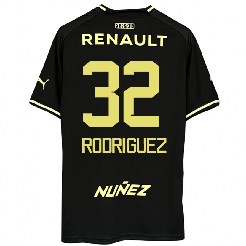 Danxen Heren Randall Rodríguez #32 Zwart Geel Uitshirt Uittenue 2025/26 T-Shirt
