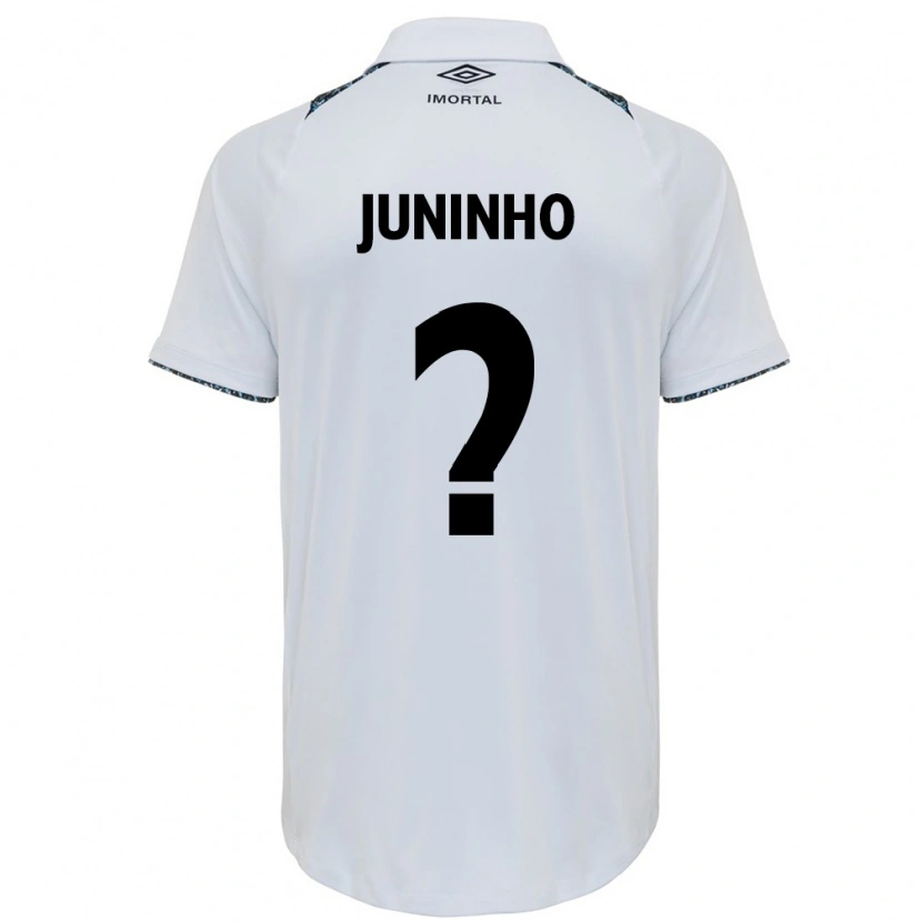Danxen Heren Juninho #0 Wit Blauw Uitshirt Uittenue 2025/26 T-Shirt