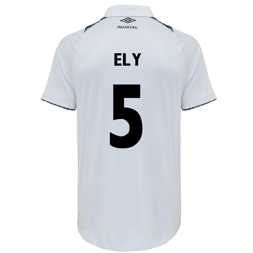 Danxen Heren Rodrigo Ely #5 Wit Blauw Uitshirt Uittenue 2025/26 T-Shirt