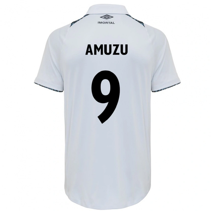 Danxen Heren Francis Amuzu #9 Wit Blauw Uitshirt Uittenue 2025/26 T-Shirt