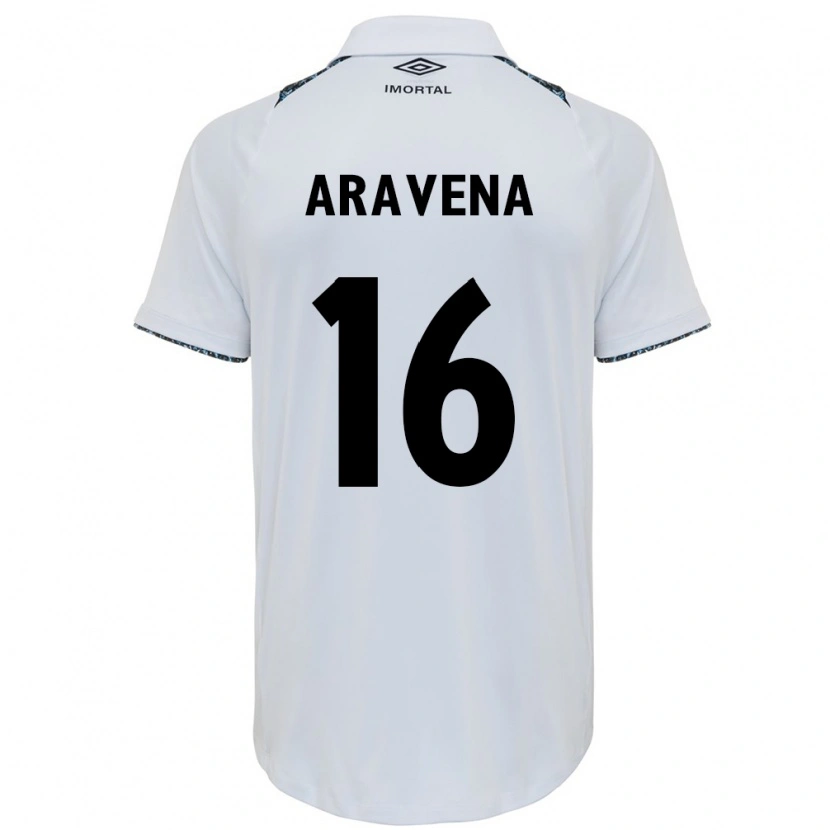Danxen Heren Alexander Aravena #16 Wit Blauw Uitshirt Uittenue 2025/26 T-Shirt