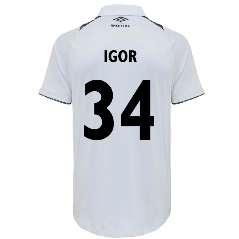 Danxen Heren Igor Serrote #34 Wit Blauw Uitshirt Uittenue 2025/26 T-Shirt