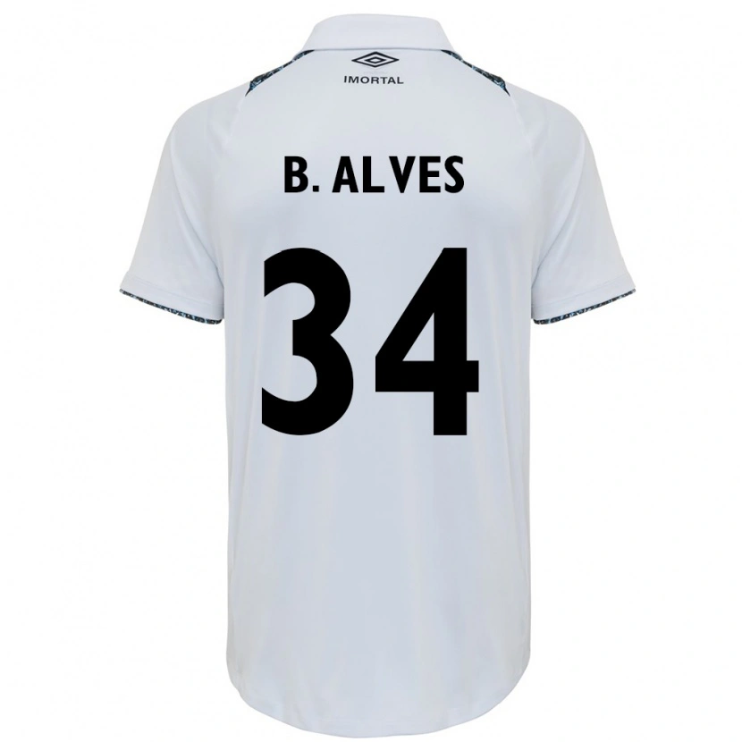 Danxen Heren Bruno Alves #34 Wit Blauw Uitshirt Uittenue 2025/26 T-Shirt