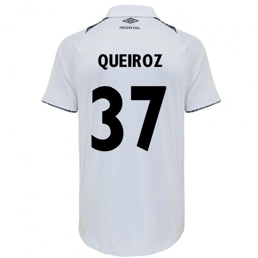 Danxen Heren Du Queiroz #37 Wit Blauw Uitshirt Uittenue 2025/26 T-Shirt