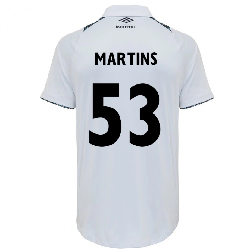 Danxen Heren Gustavo Martins #53 Wit Blauw Uitshirt Uittenue 2025/26 T-Shirt