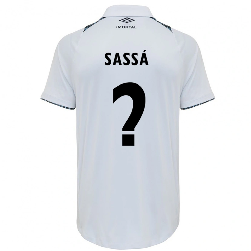Danxen Heren Sassá #0 Wit Blauw Uitshirt Uittenue 2025/26 T-Shirt