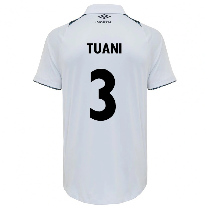 Danxen Heren Tuani #3 Wit Blauw Uitshirt Uittenue 2025/26 T-Shirt