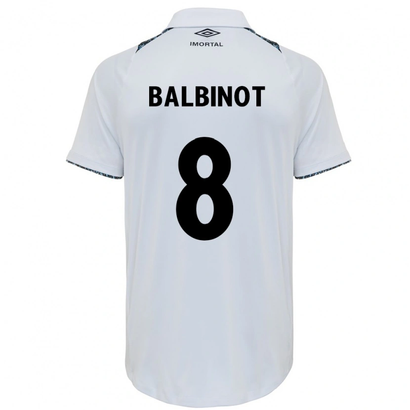 Danxen Heren Manu Balbinot #8 Wit Blauw Uitshirt Uittenue 2025/26 T-Shirt