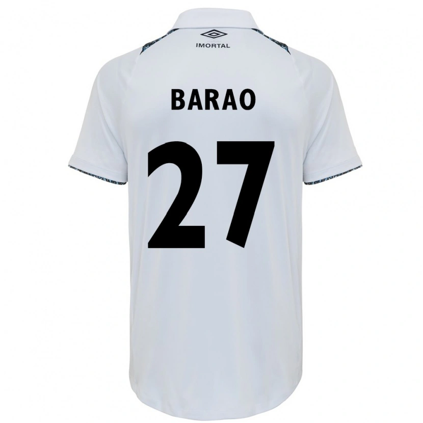 Danxen Heren Dani Barão #27 Wit Blauw Uitshirt Uittenue 2025/26 T-Shirt