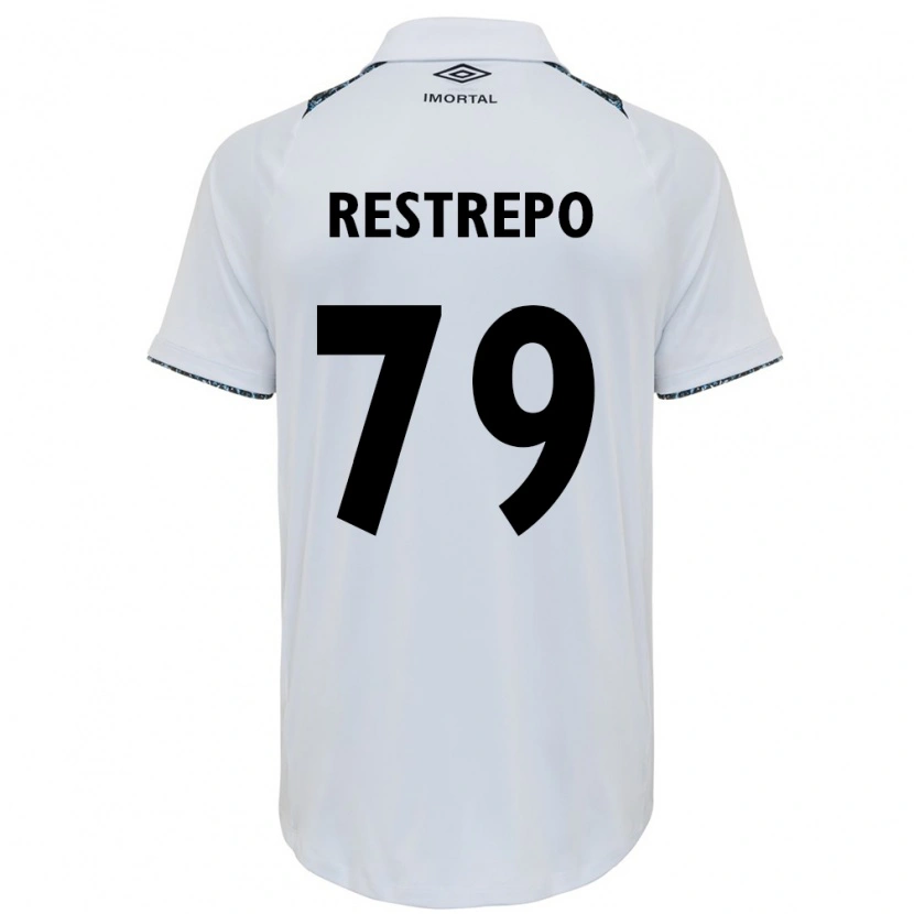 Danxen Heren Kelly Restrepo #79 Wit Blauw Uitshirt Uittenue 2025/26 T-Shirt