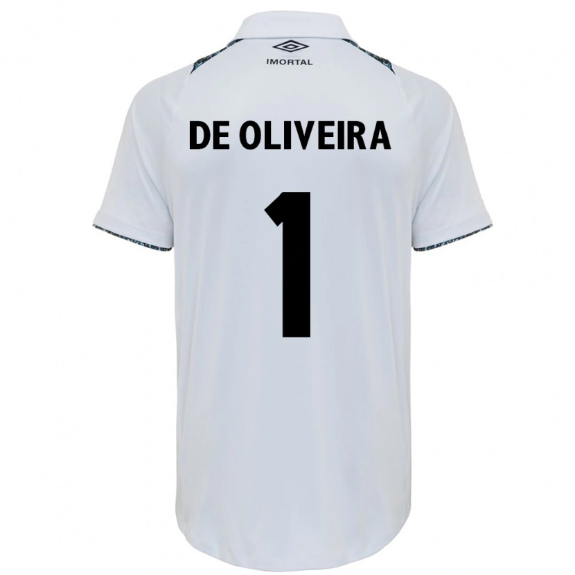 Danxen Heren Walewska Moreira De Oliveira #1 Wit Blauw Uitshirt Uittenue 2025/26 T-Shirt