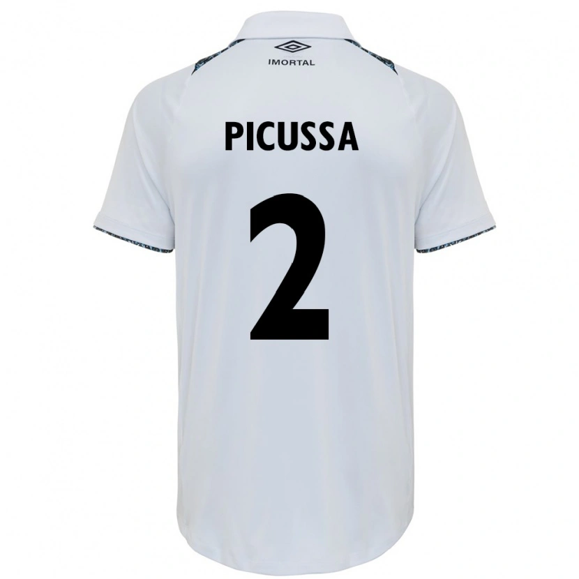 Danxen Heren Andressa Herminia Gelenski Picussa #2 Wit Blauw Uitshirt Uittenue 2025/26 T-Shirt