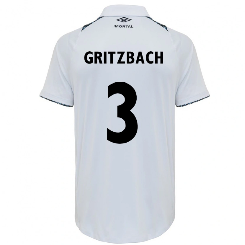 Danxen Heren Fernanda Gritzbach #3 Wit Blauw Uitshirt Uittenue 2025/26 T-Shirt