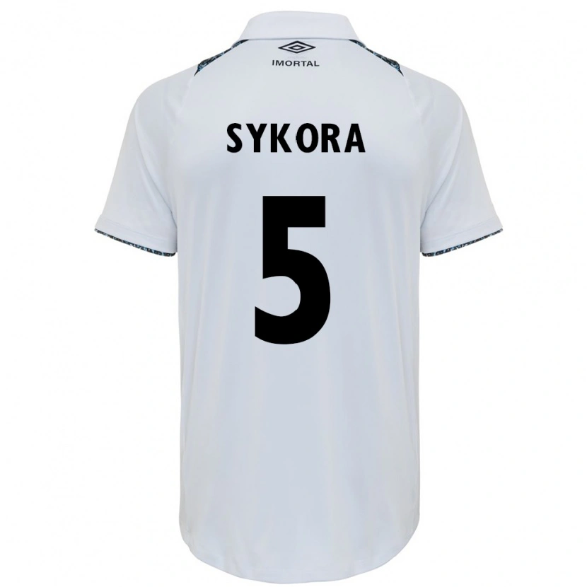 Danxen Heren Stacy Denise Sykora #5 Wit Blauw Uitshirt Uittenue 2025/26 T-Shirt