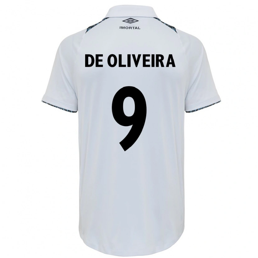 Danxen Heren Veridiana Mostaco De Oliveira #9 Wit Blauw Uitshirt Uittenue 2025/26 T-Shirt