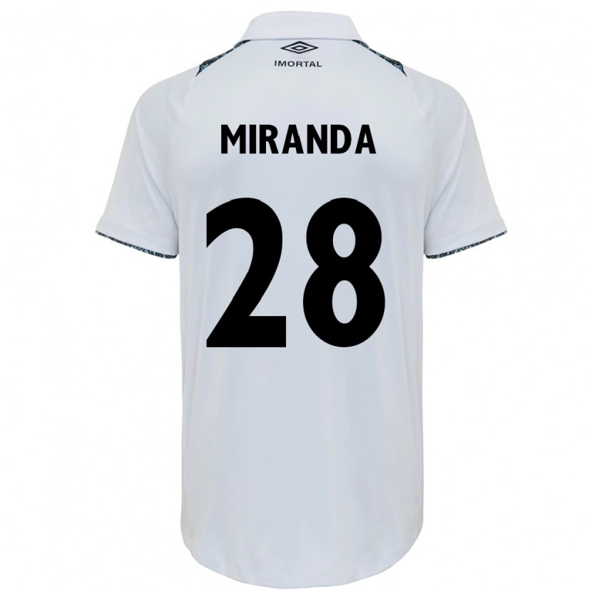 Danxen Heren Paulo Miranda #28 Wit Blauw Uitshirt Uittenue 2025/26 T-Shirt