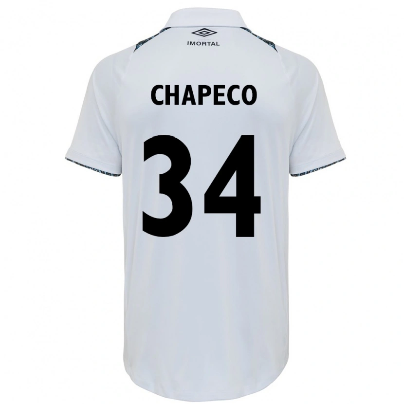 Danxen Heren Gabriel Chapeco #34 Wit Blauw Uitshirt Uittenue 2025/26 T-Shirt