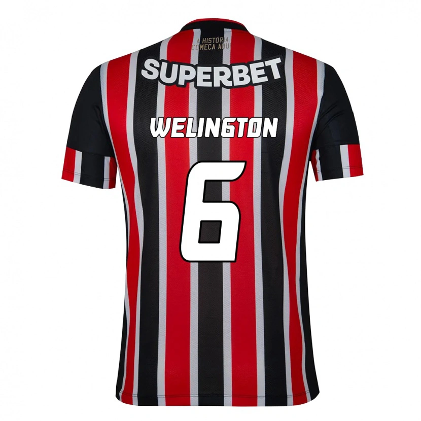 Danxen Heren Welington #6 Zwart Rood Uitshirt Uittenue 2025/26 T-Shirt