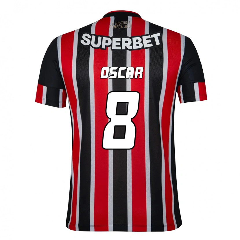 Danxen Heren Oscar #8 Zwart Rood Uitshirt Uittenue 2025/26 T-Shirt