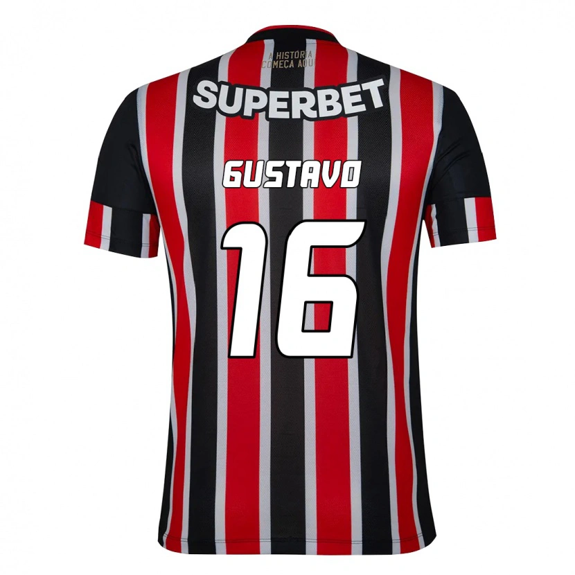 Danxen Heren Luiz Gustavo #16 Zwart Rood Uitshirt Uittenue 2025/26 T-Shirt