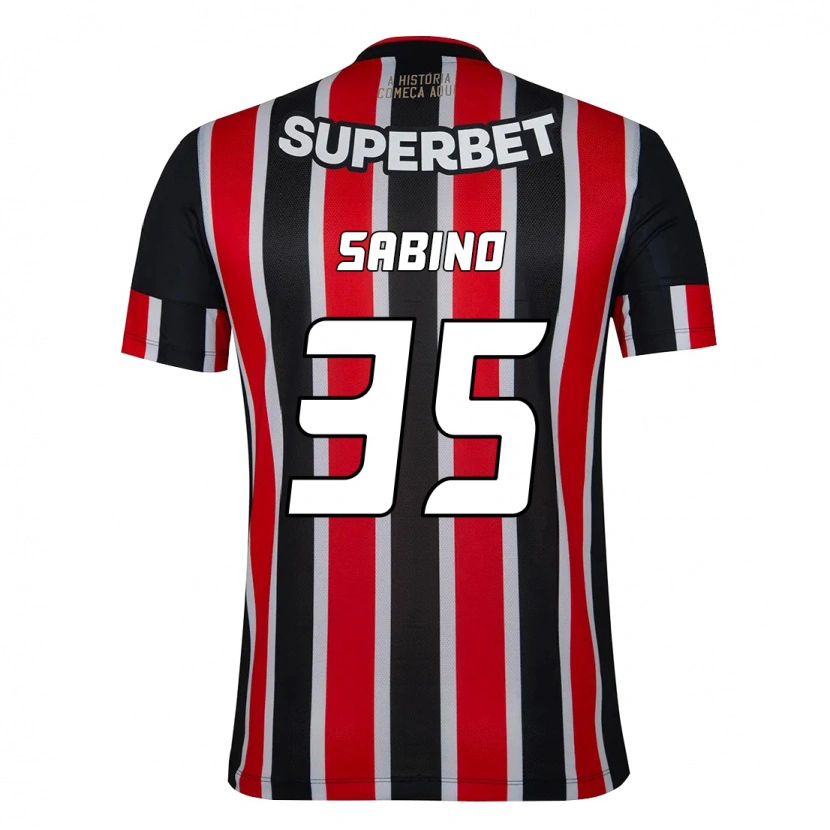Danxen Heren Sabino #35 Zwart Rood Uitshirt Uittenue 2025/26 T-Shirt