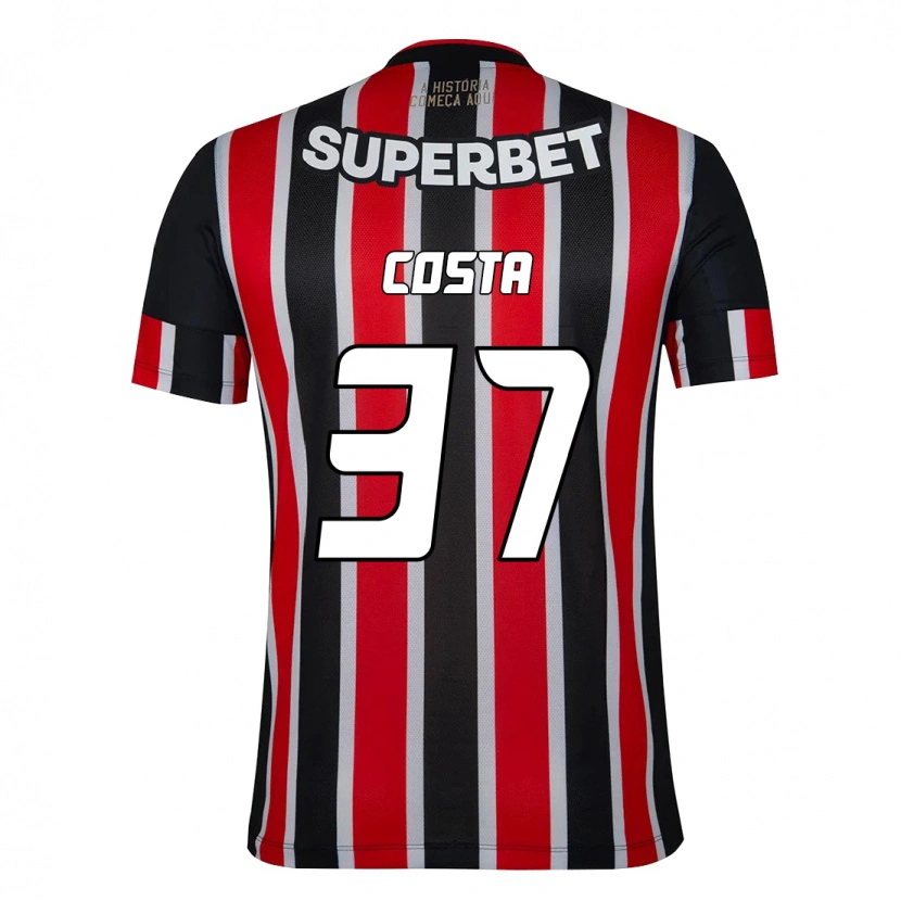 Danxen Heren Talles Costa #37 Zwart Rood Uitshirt Uittenue 2025/26 T-Shirt