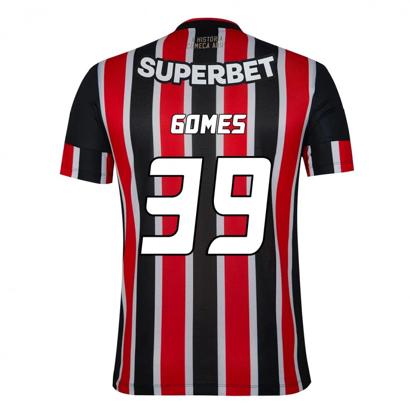 Danxen Heren William Gomes #39 Zwart Rood Uitshirt Uittenue 2025/26 T-Shirt