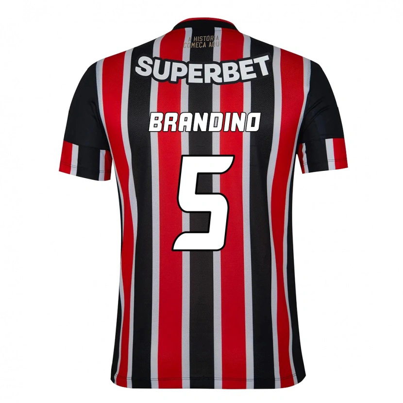 Danxen Heren Kika Brandino #5 Zwart Rood Uitshirt Uittenue 2025/26 T-Shirt