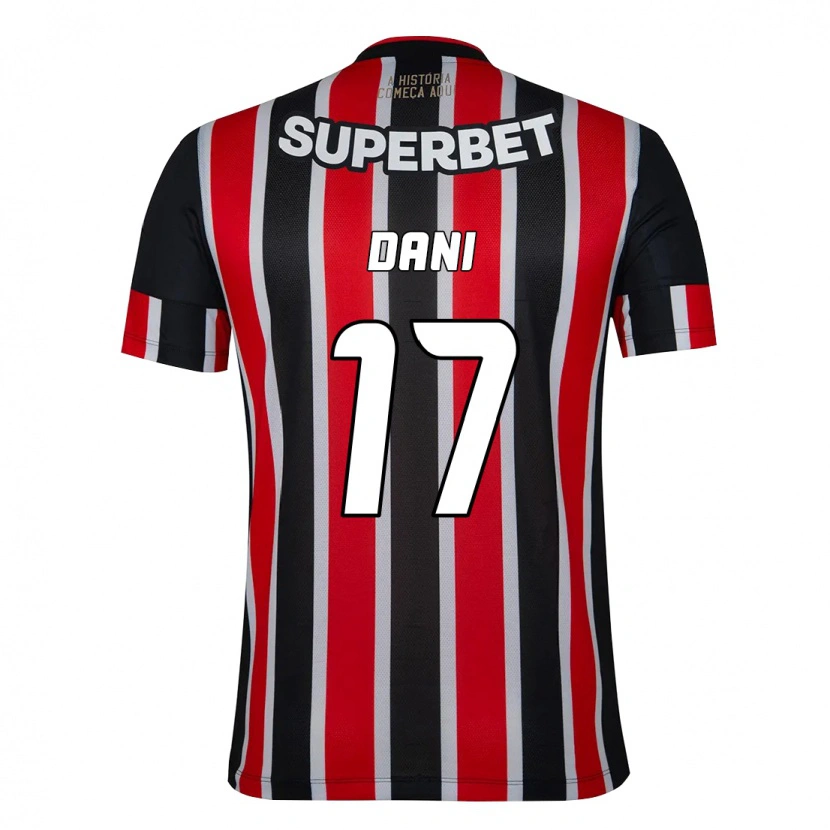 Danxen Heren Dani #17 Zwart Rood Uitshirt Uittenue 2025/26 T-Shirt
