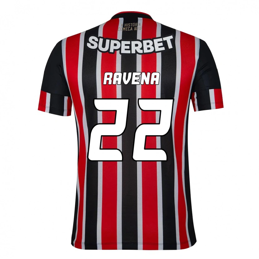 Danxen Heren Ravena #22 Zwart Rood Uitshirt Uittenue 2025/26 T-Shirt
