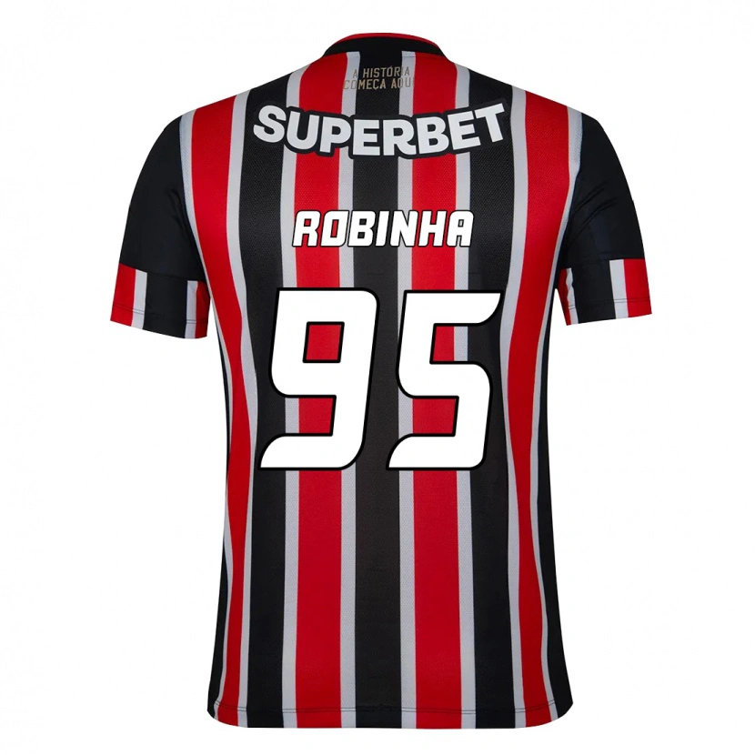 Danxen Heren Robinha #95 Zwart Rood Uitshirt Uittenue 2025/26 T-Shirt