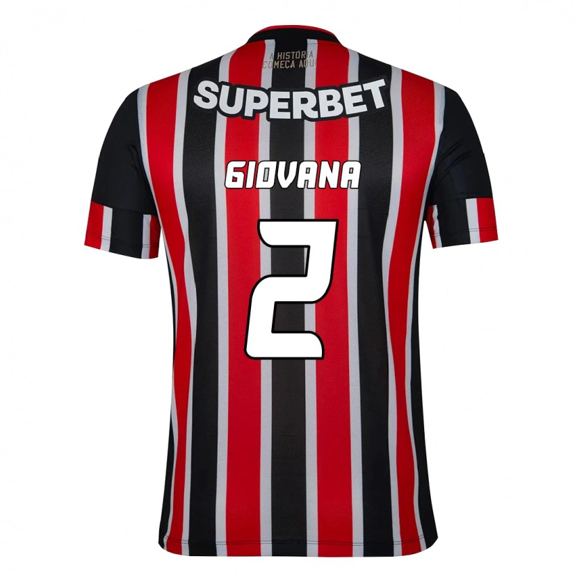 Danxen Heren Giovana #2 Zwart Rood Uitshirt Uittenue 2025/26 T-Shirt